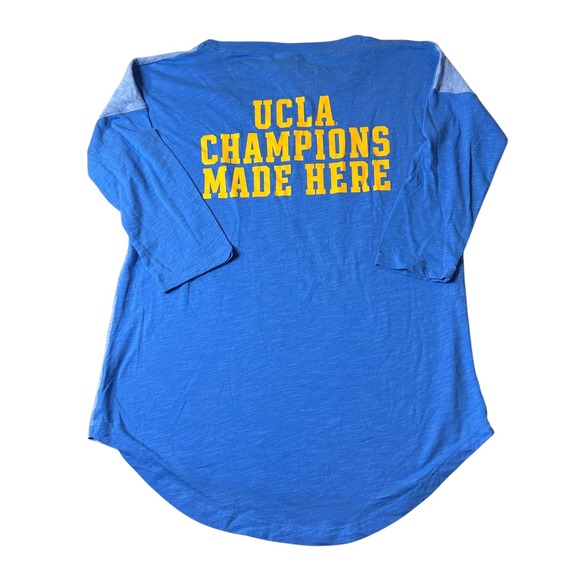 UCLA‎ Bruins T Shirt Women M Blue PINK Victoria's Secret  Bear Graphic Oversized - Picture 3 of 12